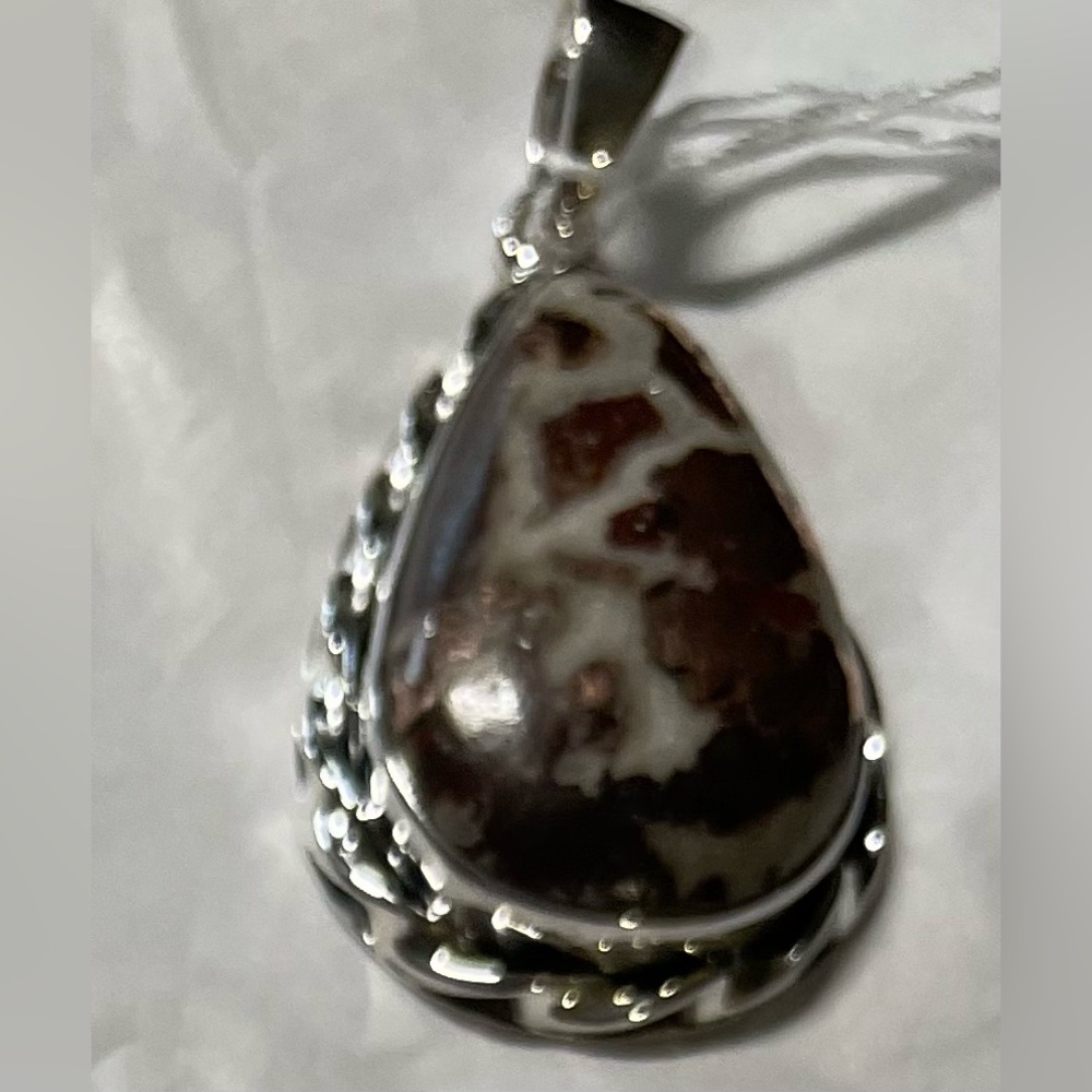 Copper dolomite pendant